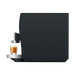 jura z10 aluminium black eb zijaanzicht van rechter zijkant met koffie op kopjes plateau