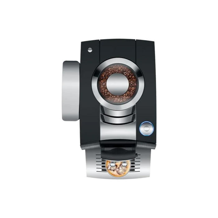 jura z10 aluminium black eb bovenaanzicht met cold brew