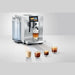 jura z10 aluminium white eb zijaanzicht met koffiespecialiteiten uitgestald