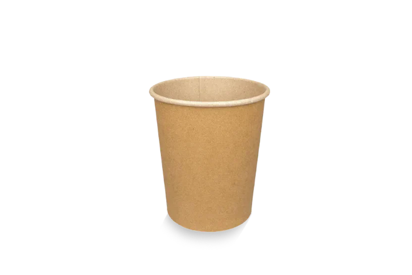 Kartonnen koffiebeker 230cc kraft - doos van 1000 stuks, geschikt voor cappuccino.