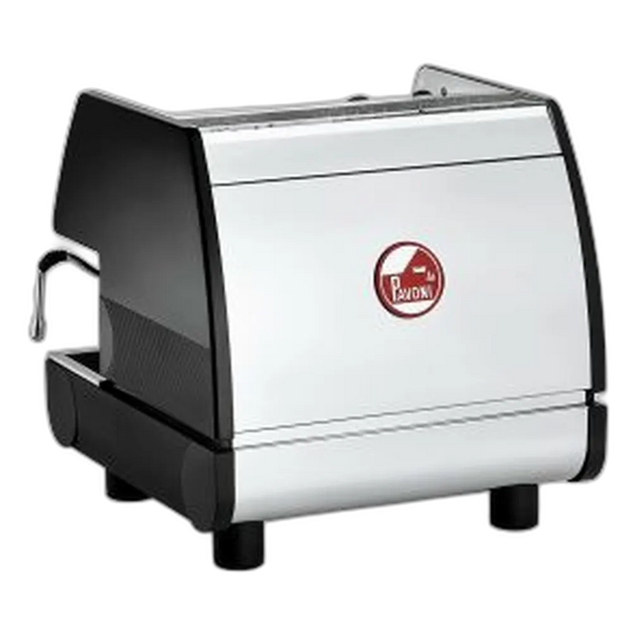 La Pavoni PUB V/2 Enkel Stoom Zwart met zwart-wit ontwerp en La Pavoni logo op de zijkant
