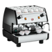 La Pavoni PUB V/2 Enkel Stoom Zwart met twee zetgroepen en koperen boiler, geschikt voor meerdere espresso's tegelijk