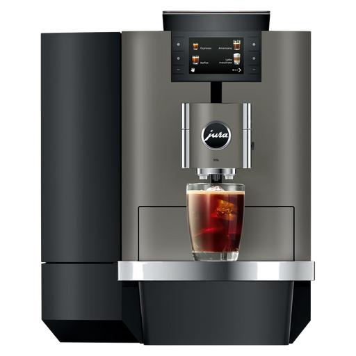 JURA X10c Dark Inox - Professionele koffiemachine vooraanzicht