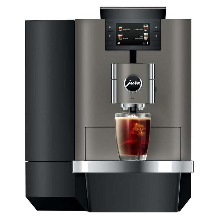 JURA X10c Dark Inox - Professionele koffiemachine vooraanzicht