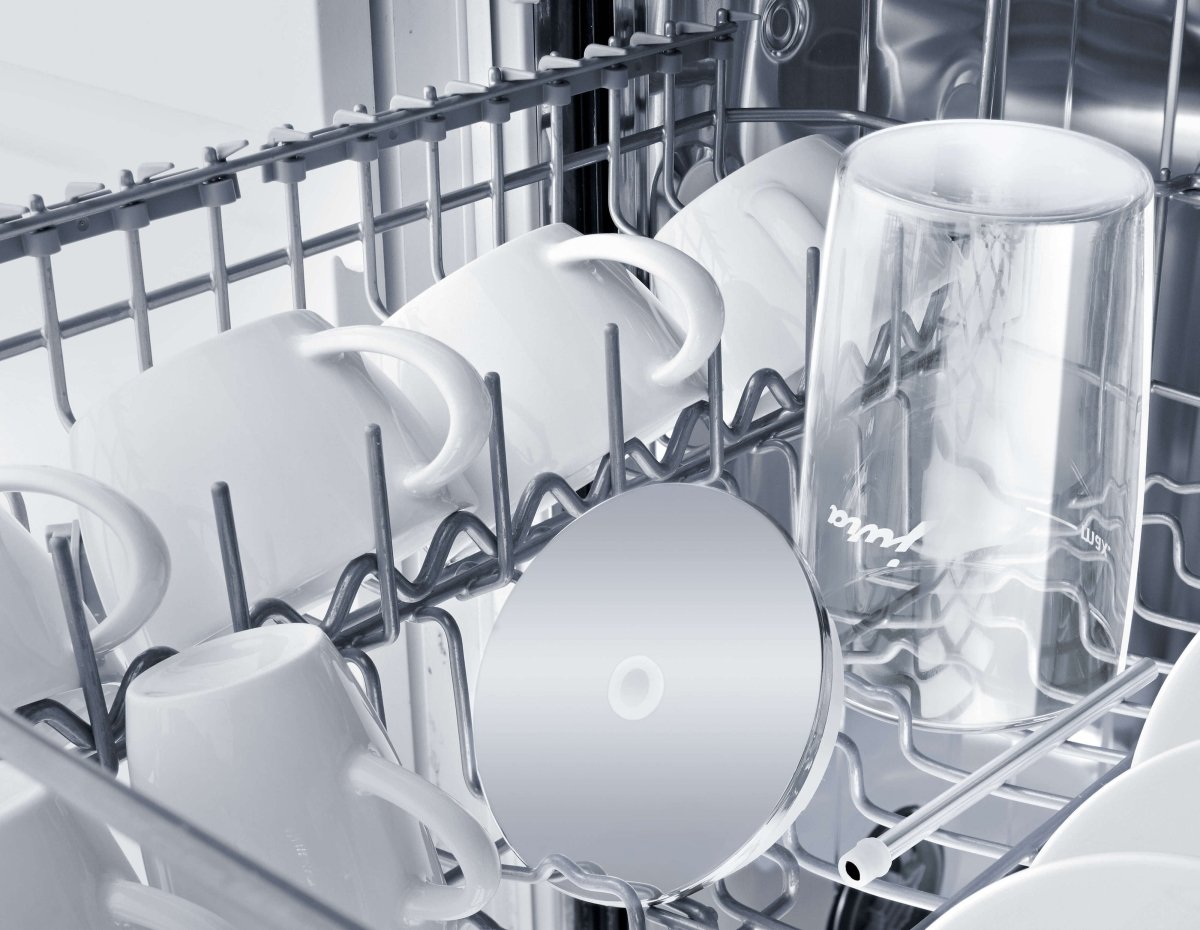 JURA glazen melkhouder in vaatwasmachine makkelijk te wassen en glasend accessoire 7610917725700 Arte dell' espressO