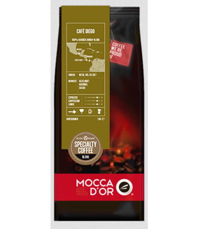 Mocca D'or Cafe Diego arabica Specialty koffiebonen met productlabel Arte dell' espressO 6096515381387