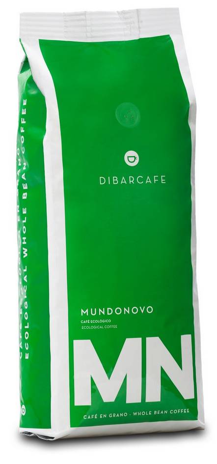 Mundo Novo 1000 gram biologische arabica koffiebonen in groene zak Arte dell' espressO 8437000143062