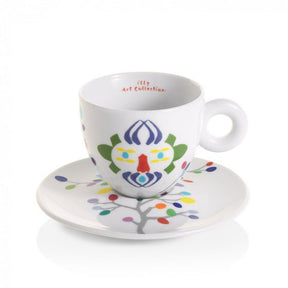 Pascale Marthine Tayou - 2 cappuccino kop-en-schotels illy servies Illy 2 stuks